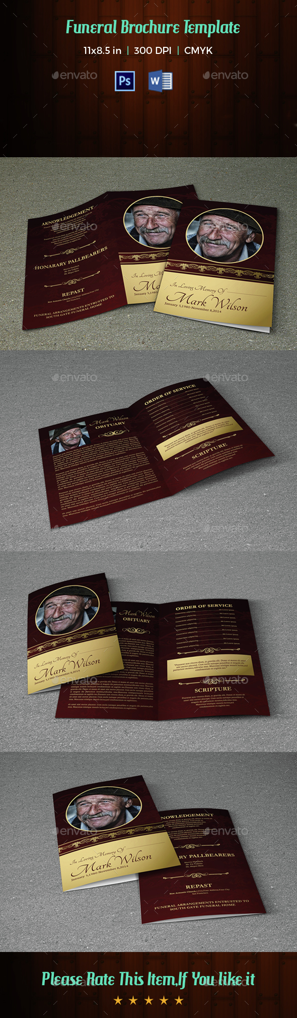 Funeral Program Template-V30 - Informational Brochures