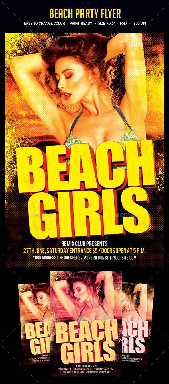 Beach Party Flyer - Clubs & Parties Events