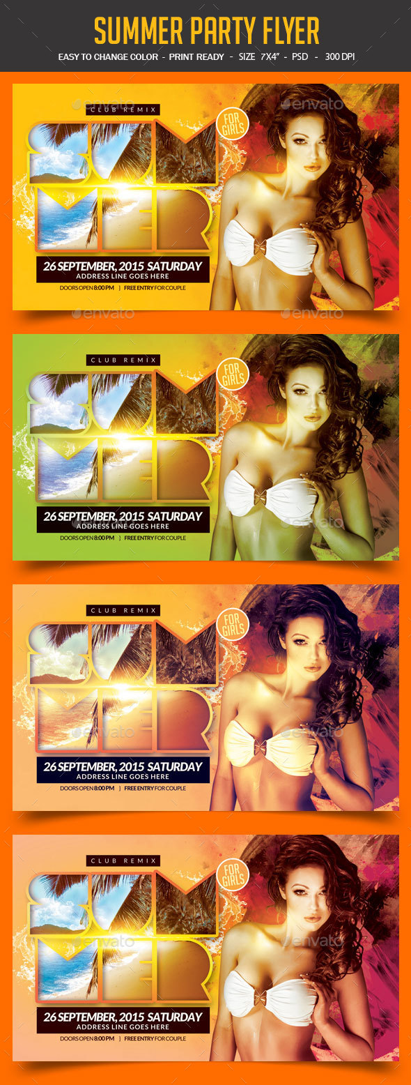 Summer Party Flyer - Clubs & Parties Events