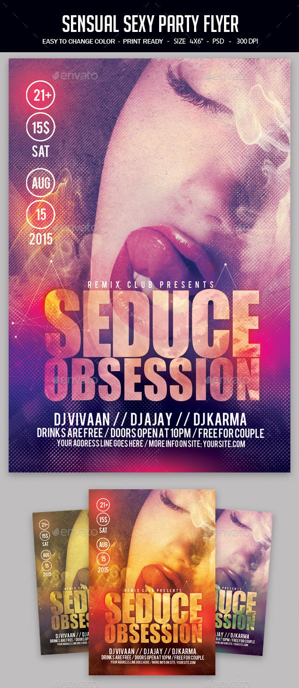 Sensual Sexy Party Flyer - Clubs & Parties Events