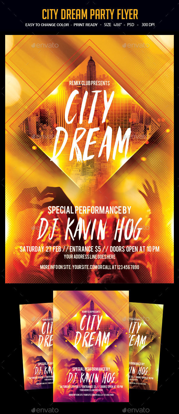 City Dream Party Flyer - Clubs & Parties Events