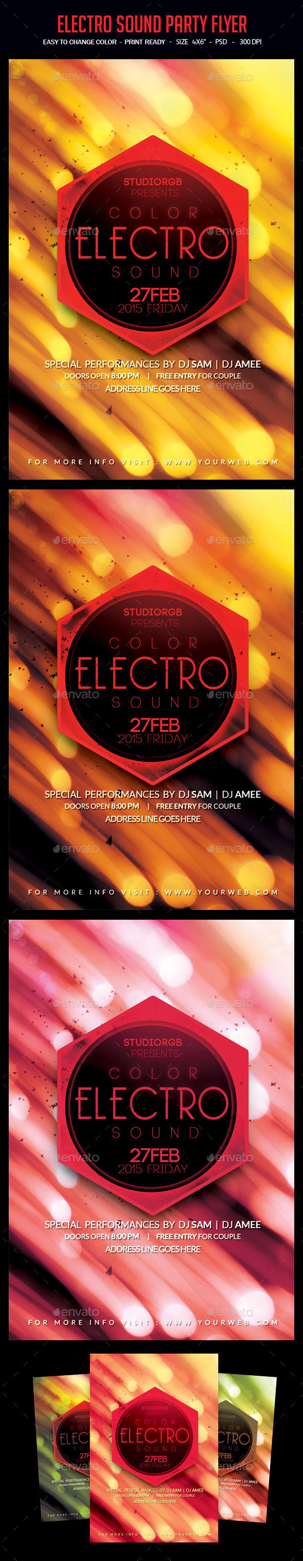 Electro Sound Party Flyer - Clubs & Parties Events