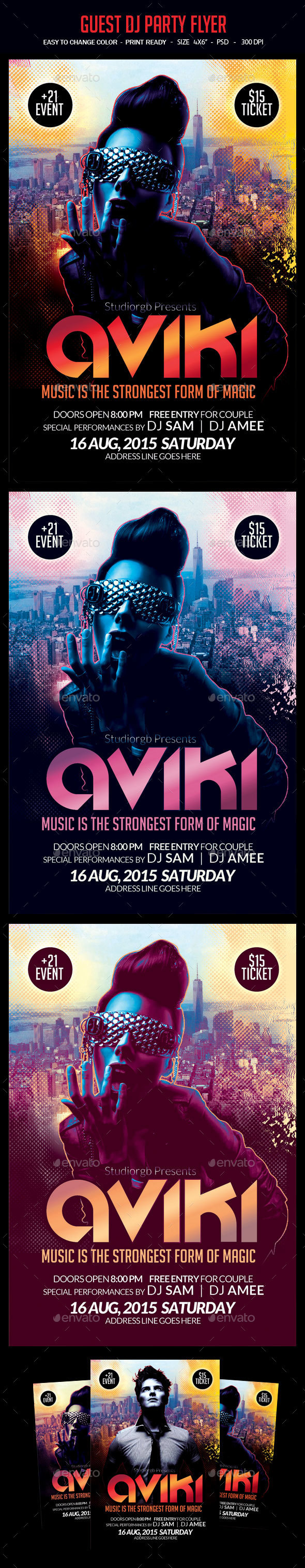Guest Dj Party Flyer - Clubs & Parties Events