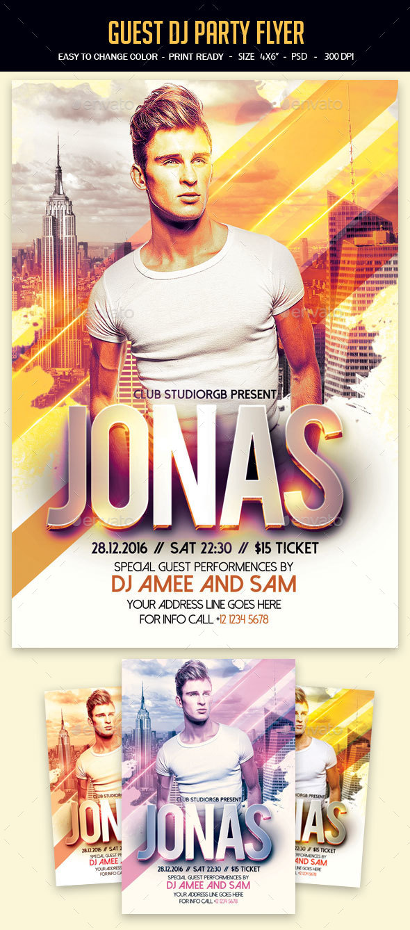 Guest Dj Party Flyer - Clubs & Parties Events
