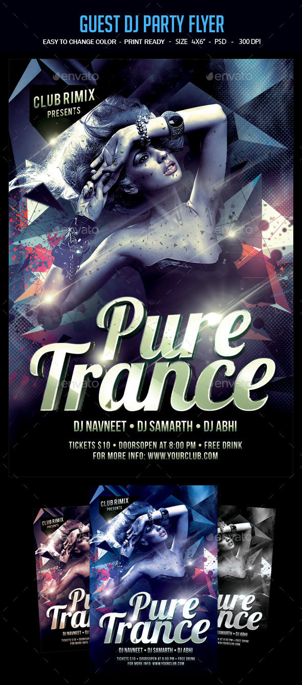 Guest Dj Flyer - Clubs & Parties Events