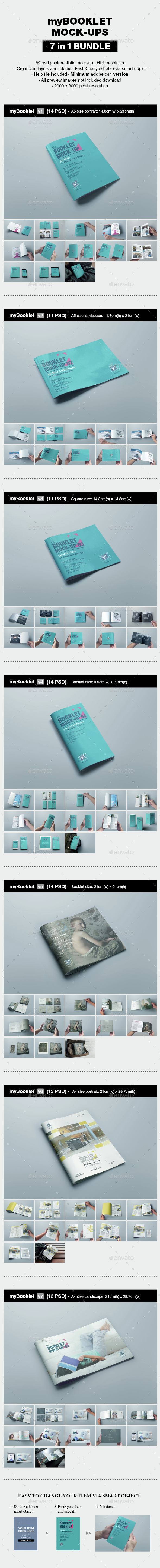 myBooklet Mock-up Bundle - Print Product Mock-Ups