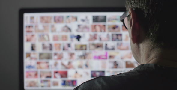 Man Watching Pornography