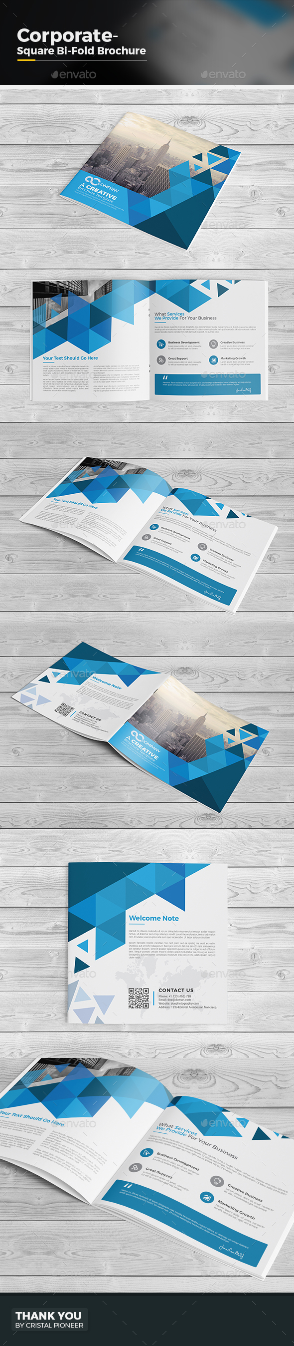 Square Bi Fold Brochure - Corporate Brochures