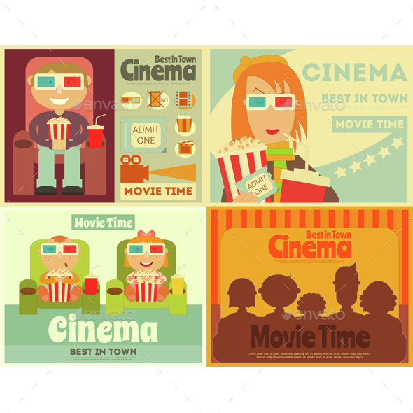 Cinema Posters Set - People Characters