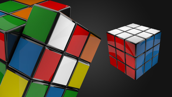 Rubik's Cube Solving Rotating Itself