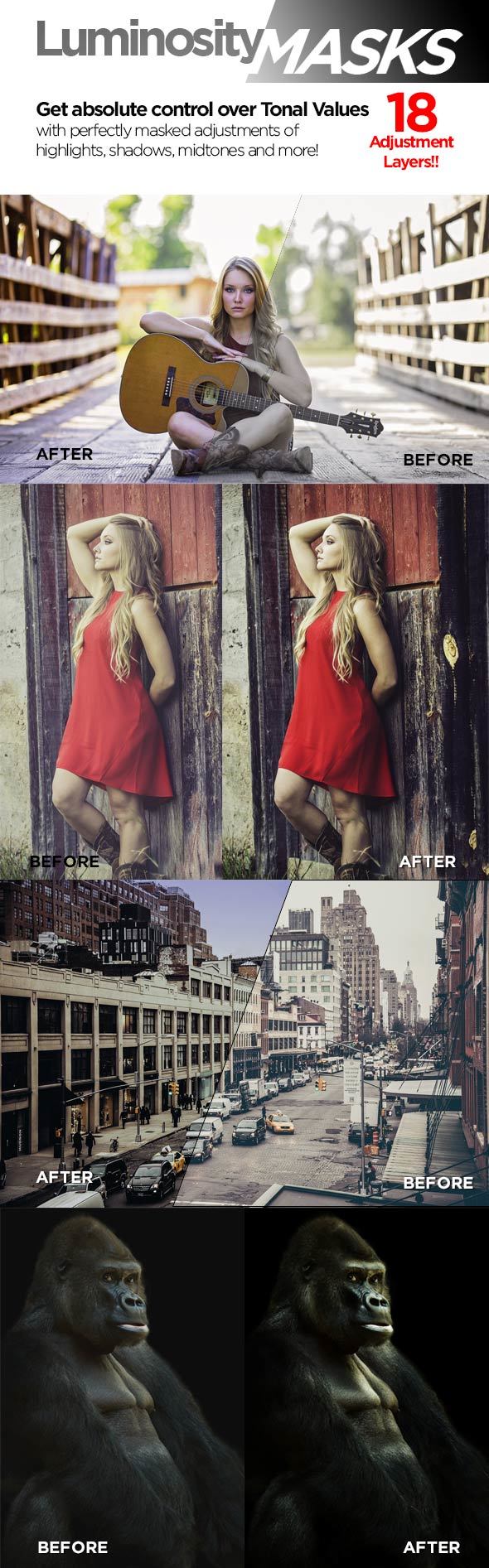 Luminosity Masks - Actions Photoshop