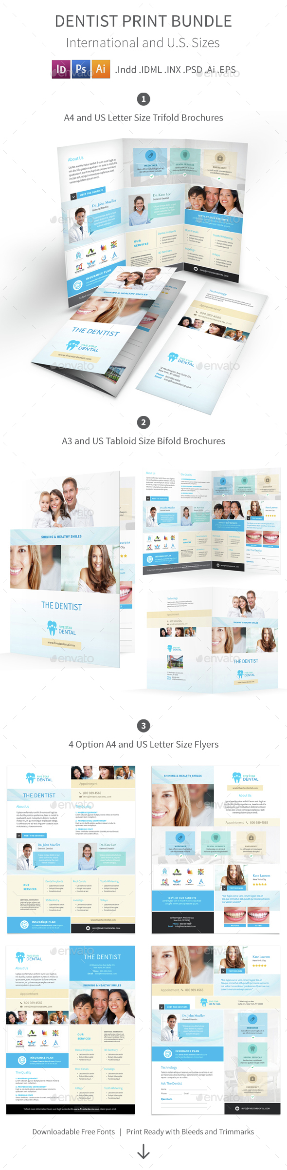 Dentist Print Bundle 3 - Informational Brochures