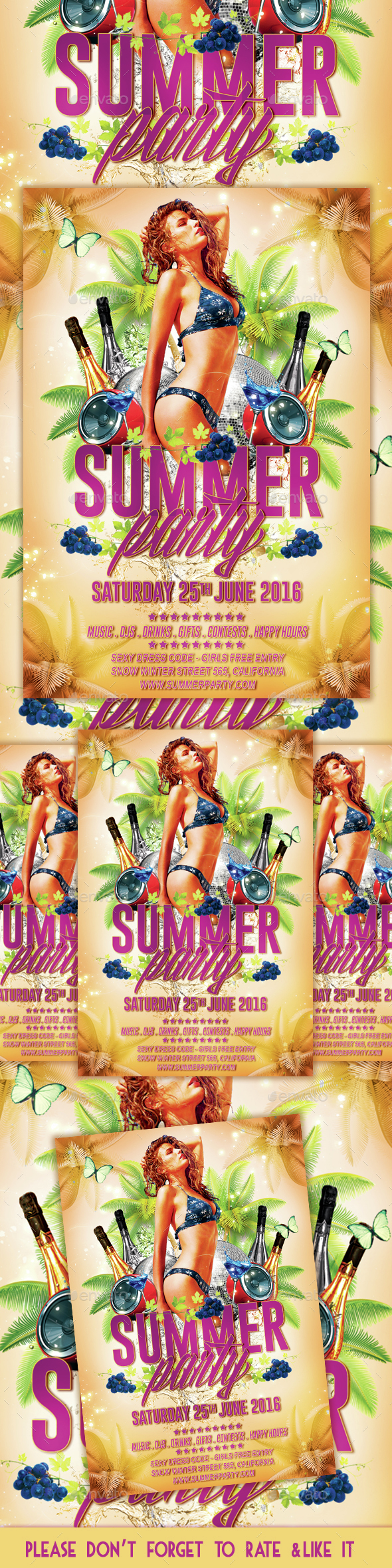 Summer Party Flyer - Flyers Print Templates