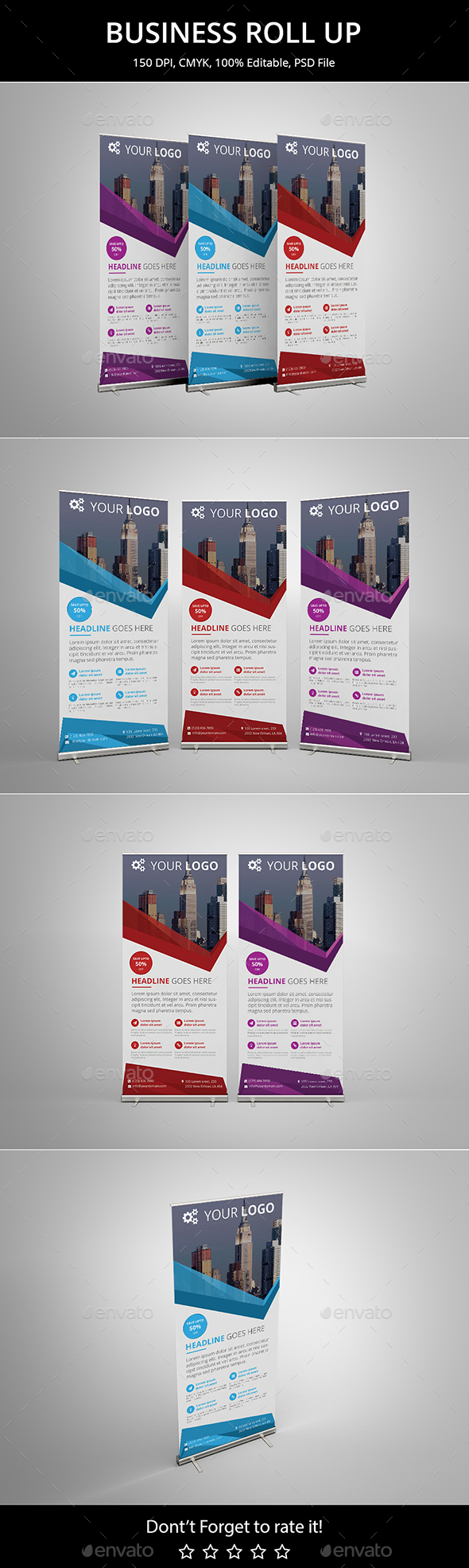Business Roll up v6 - Signage Print Templates