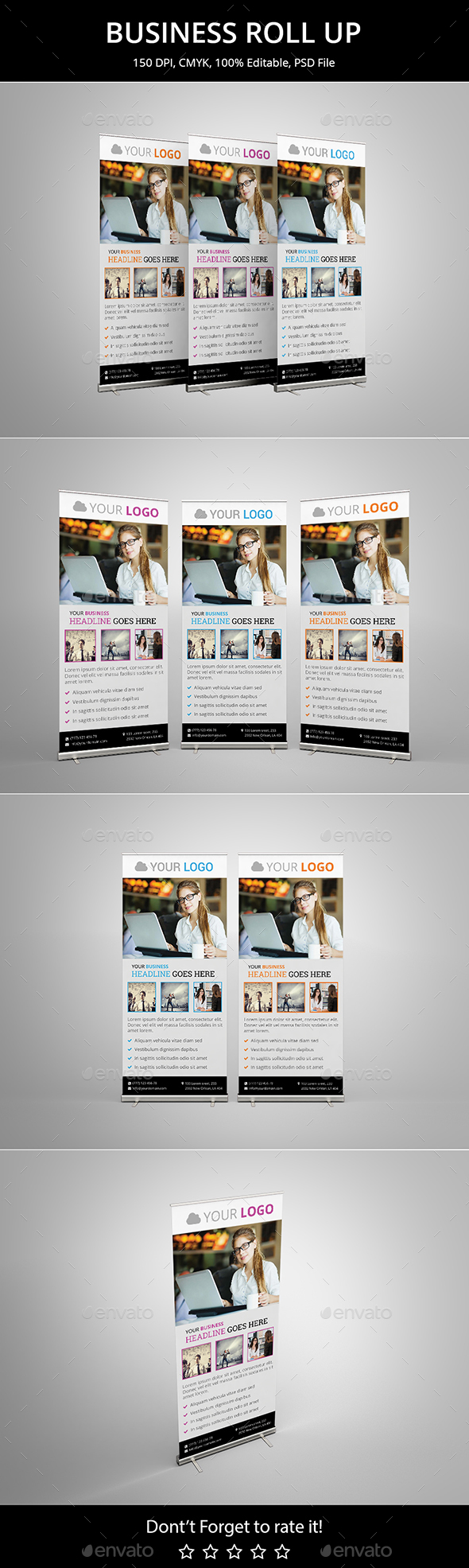 Business Roll up v8 - Signage Print Templates