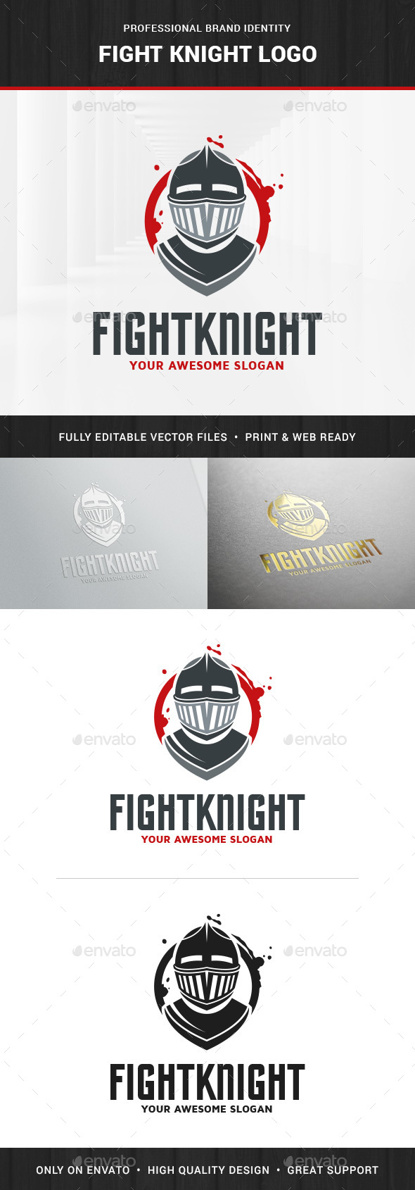 Fight Knight Logo Template - Humans Logo Templates