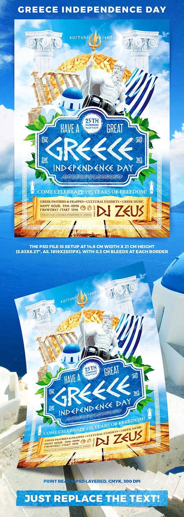 Greece Independence Day - Events Flyers