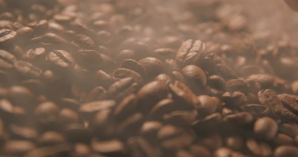 Coffee beans slow motion indoor alt