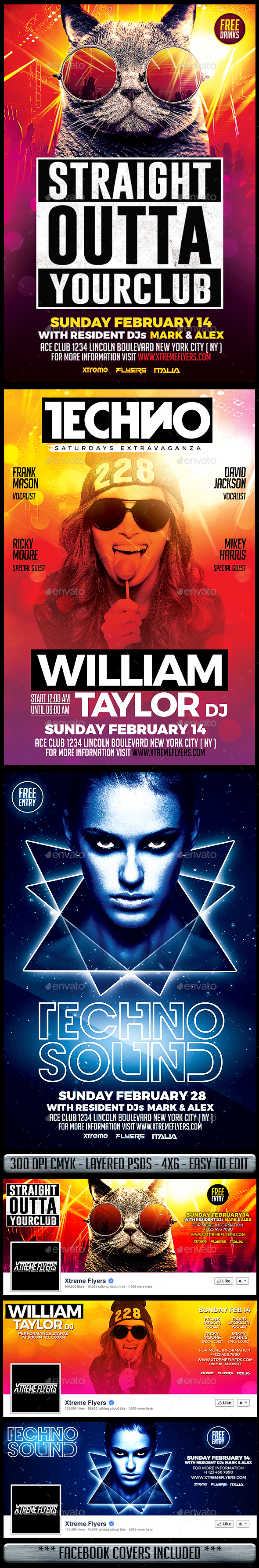 Club Flyers Bundle - Clubs & Parties Events