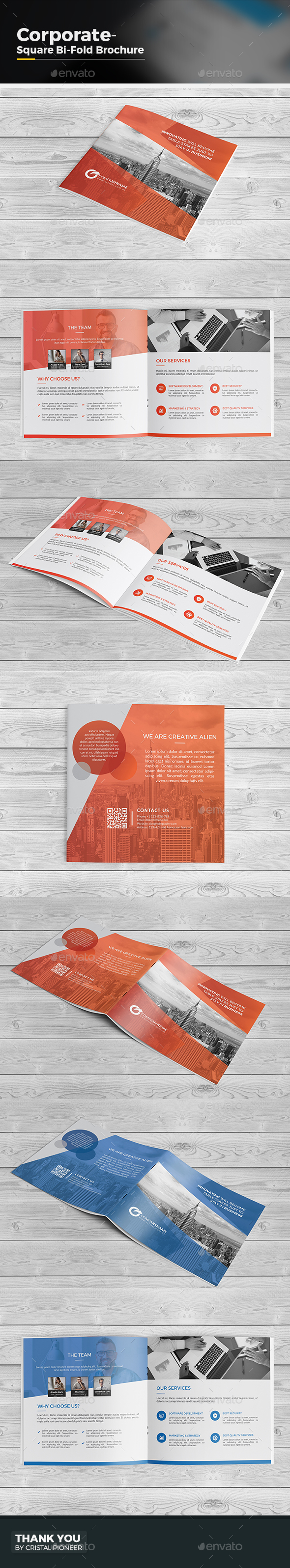 Square Bi Fold Brochure - Corporate Brochures