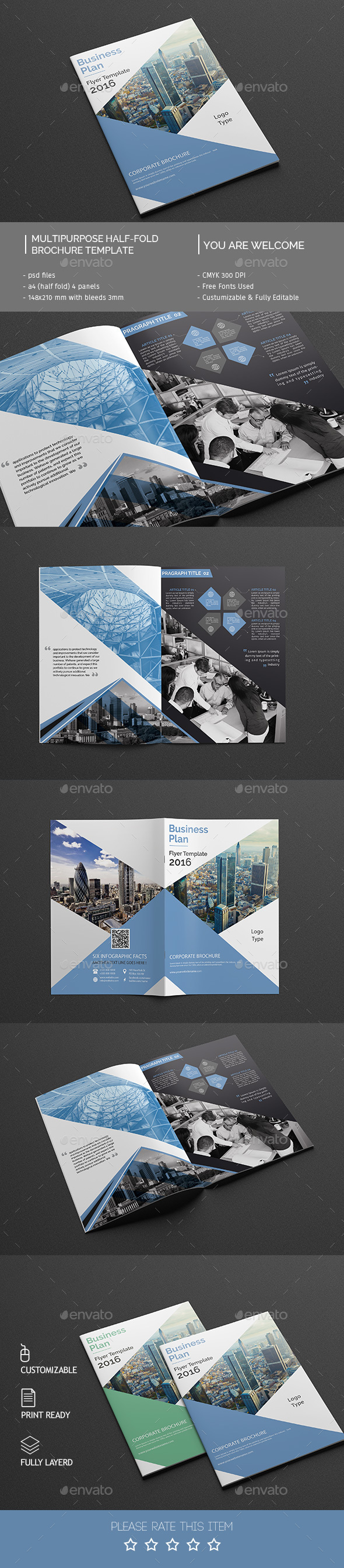 Corporate Bi-fold Brochure Template 03 - Corporate Brochures