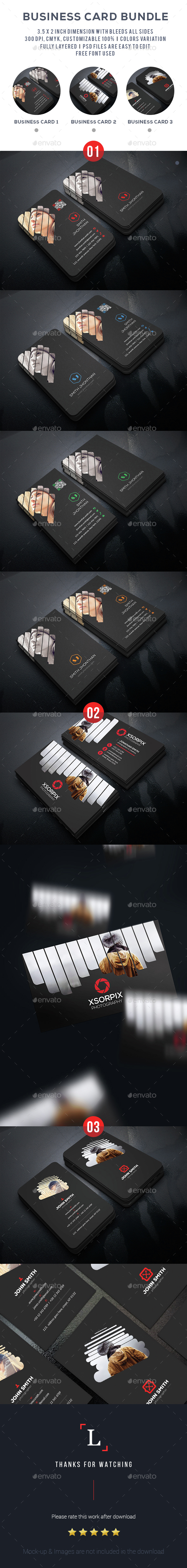 Photography Business Card Bundle - Business Cards Print Templates