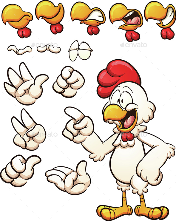 Cartoon Chicken - Animals Characters