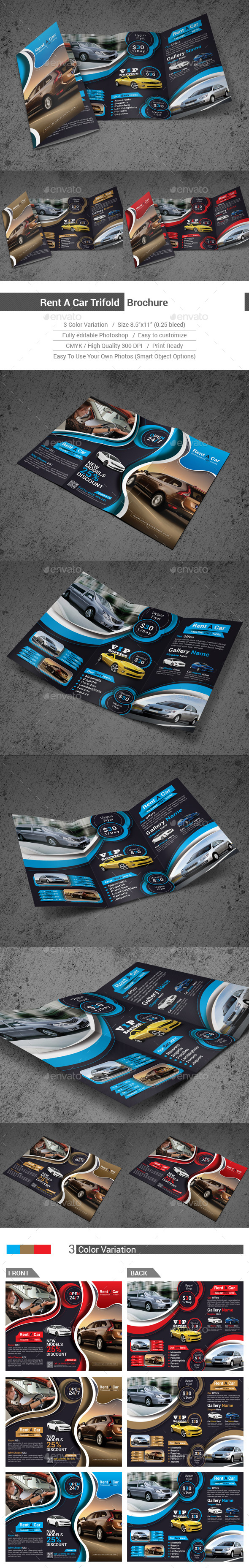 Rent A Car Trifold Brochure - Corporate Brochures