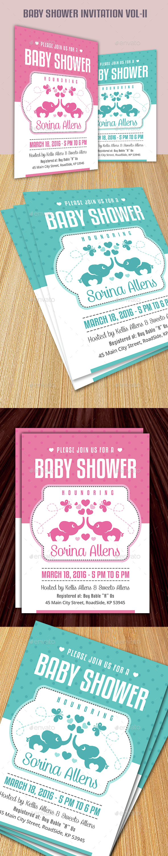 Baby Shower Invitation Vol-II - Invitations Cards & Invites