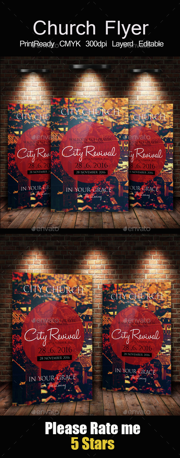 The City Revival Church Flyer - Church Flyers