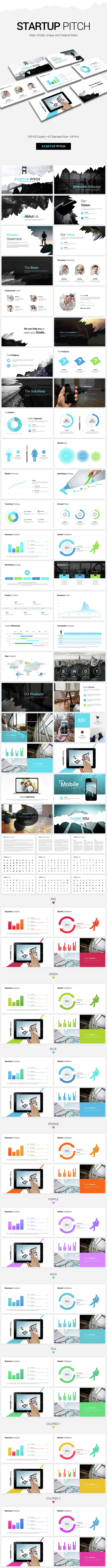 Startup Pitch Presentation - Pitch Deck PowerPoint Templates