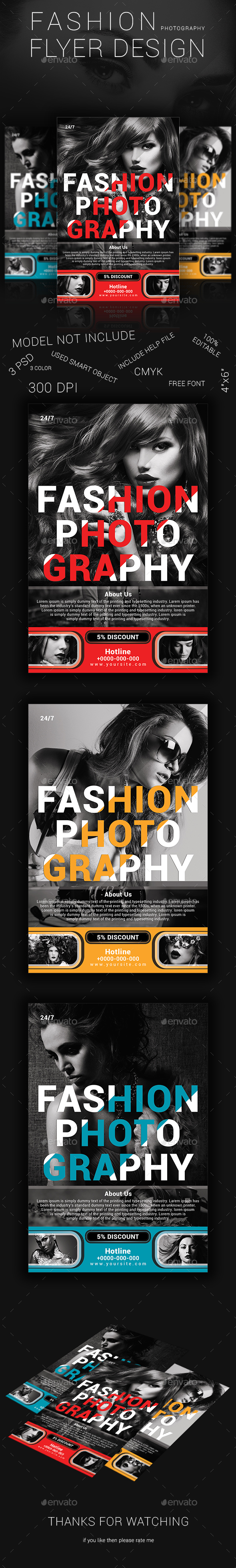Fashion Photography Flyer Design - Flyers Print Templates