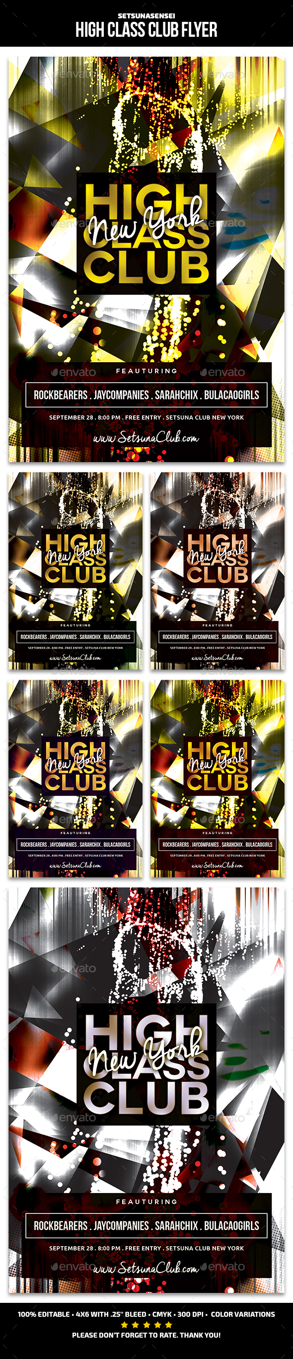 High Class Club Flyer - Clubs & Parties Events