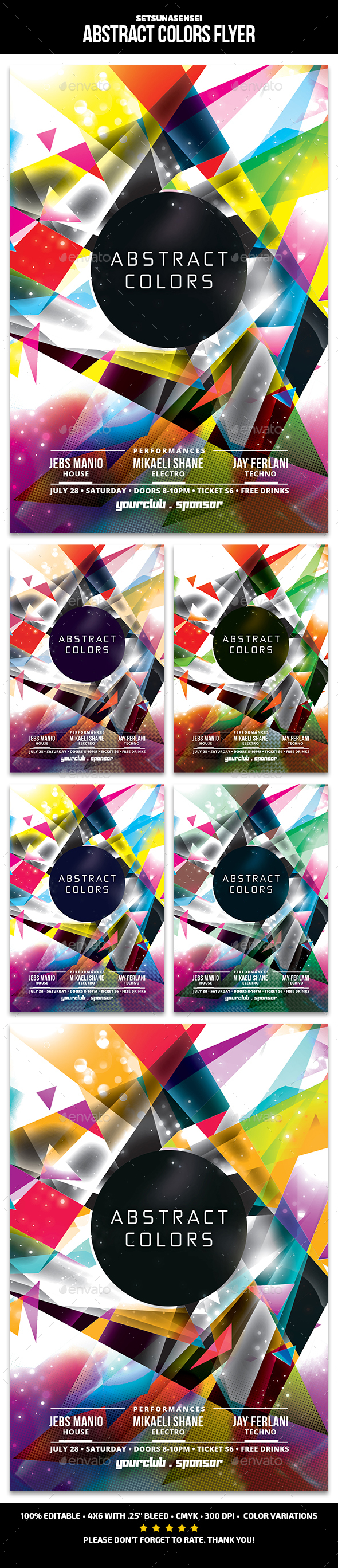 Abstract Colors Flyer - Clubs & Parties Events
