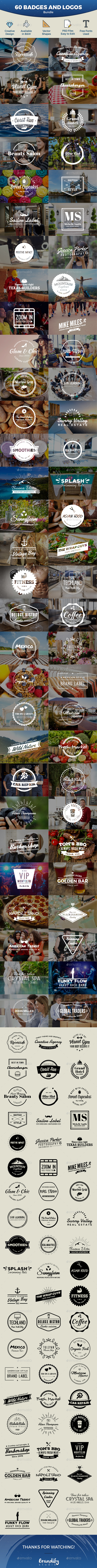 Badges and Logos Bundle - Badges & Stickers Web Elements