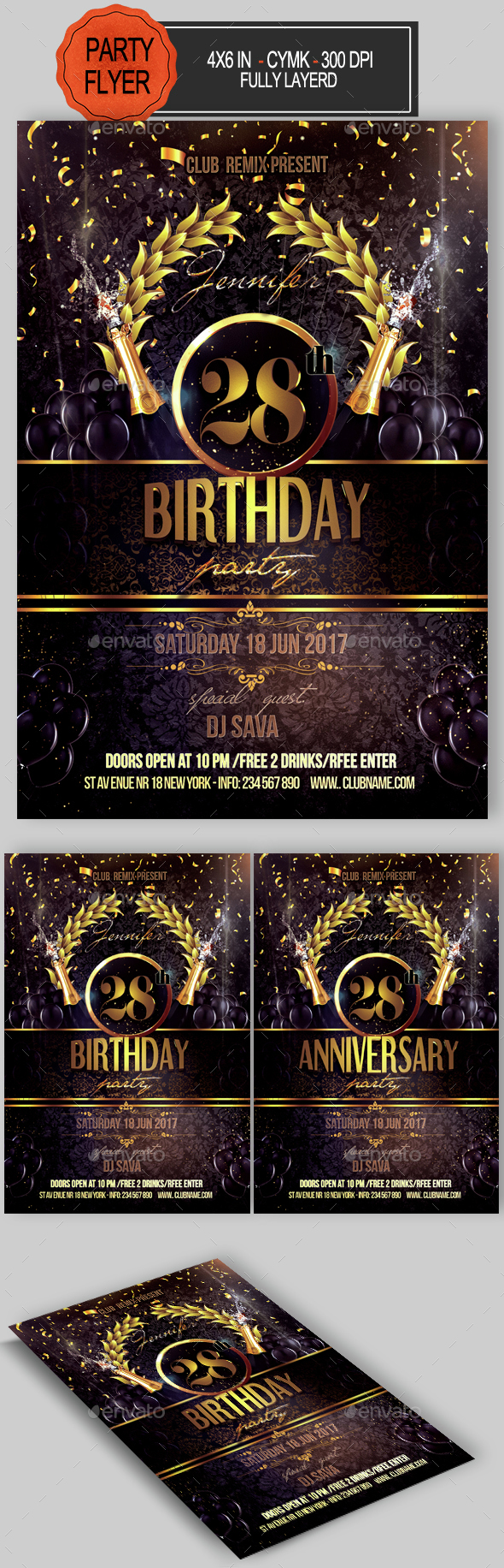 Birthday Party Flyer - Clubs & Parties Events