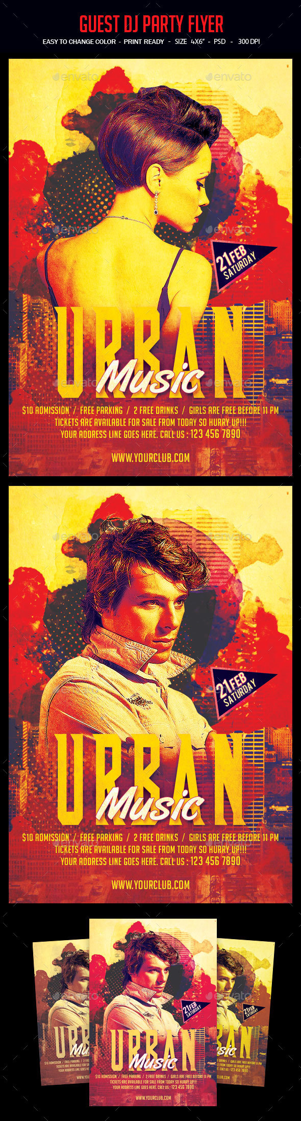 Guest Dj Party Flyer - Clubs & Parties Events