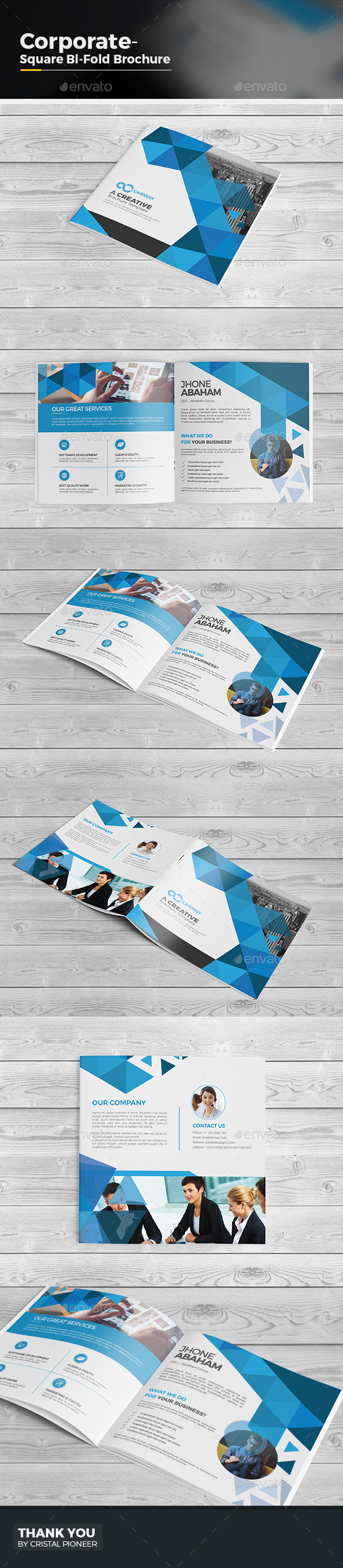Square Bi Fold Brochure - Corporate Brochures