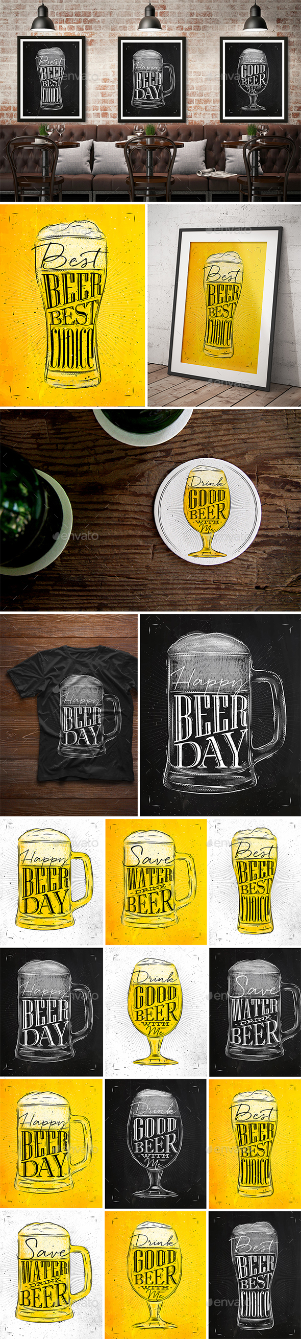 Set Beer Posters - Food Objects
