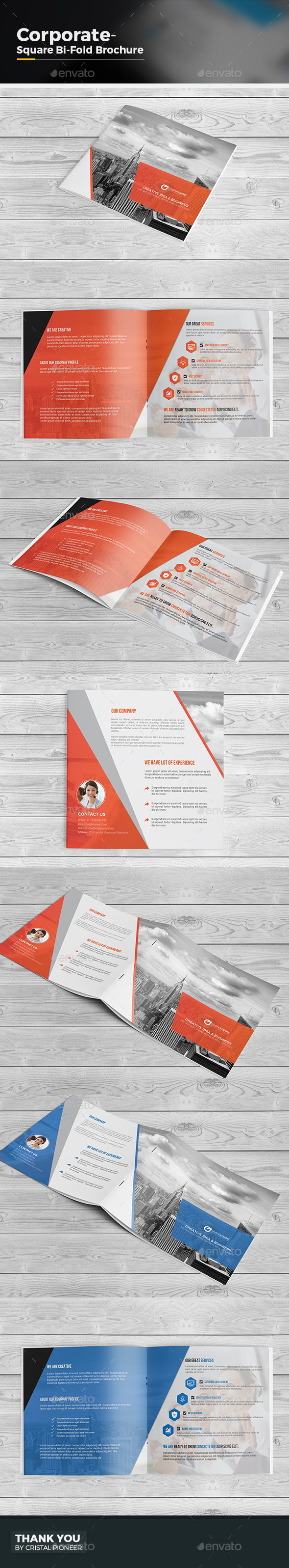 Square Bi Fold Brochure - Corporate Brochures