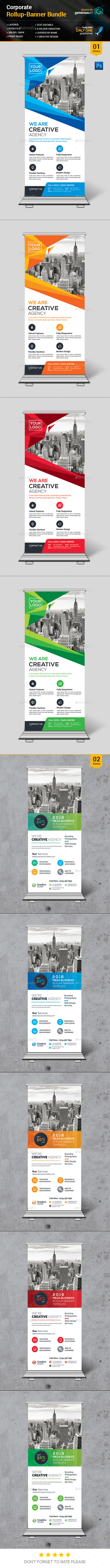 Rollup Banner Bundle_2 in 1 - Signage Print Templates