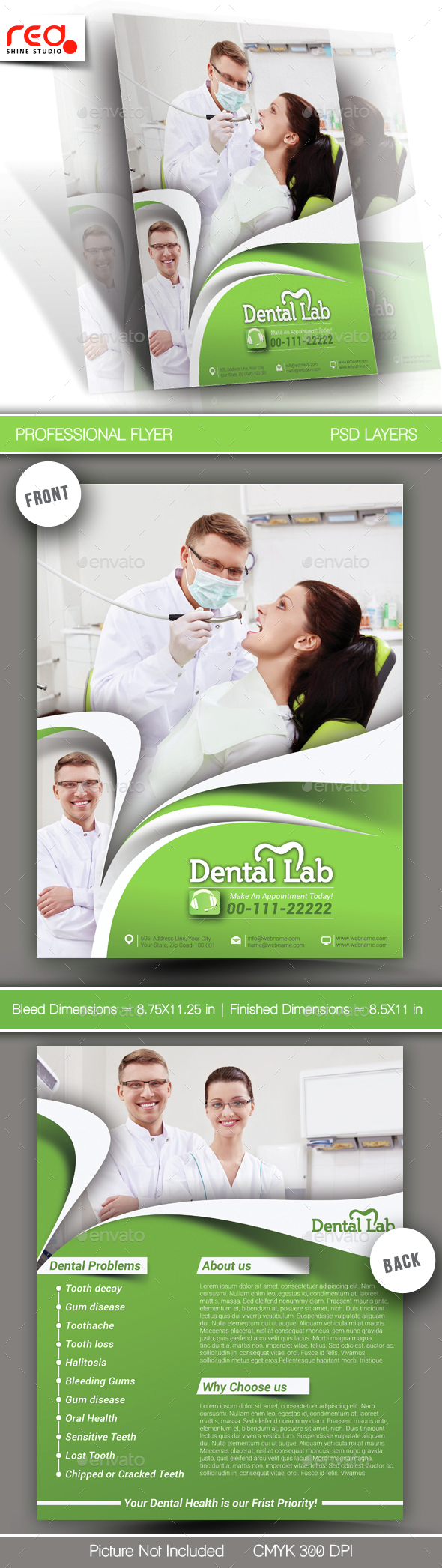 Dental Lab Flyer & Poster Template - Corporate Flyers
