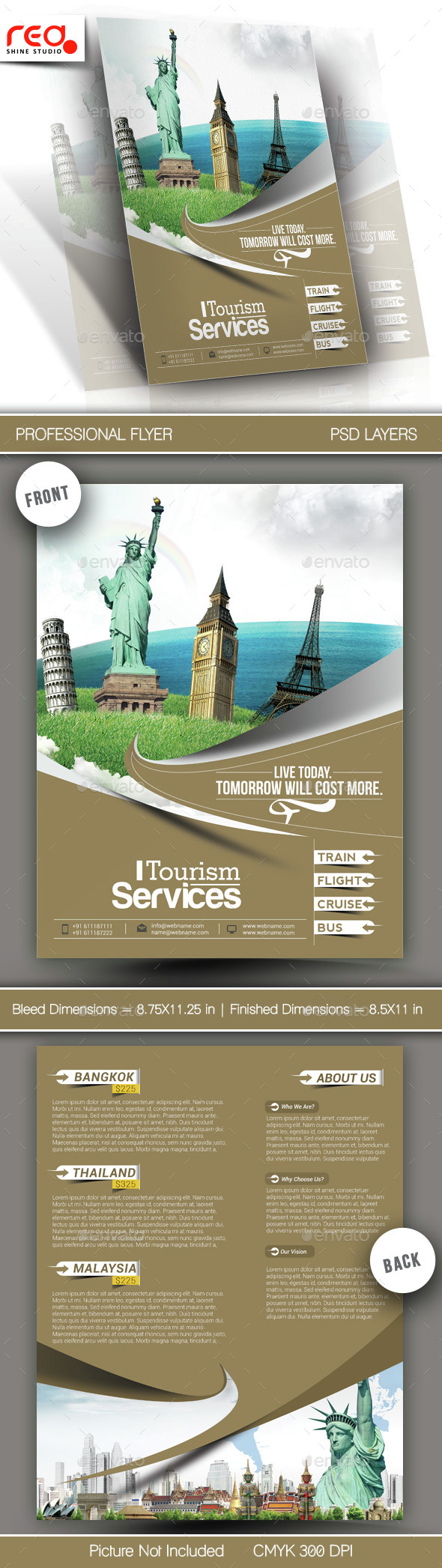 Travel - Vacation Flyer & Poster Template - Corporate Flyers