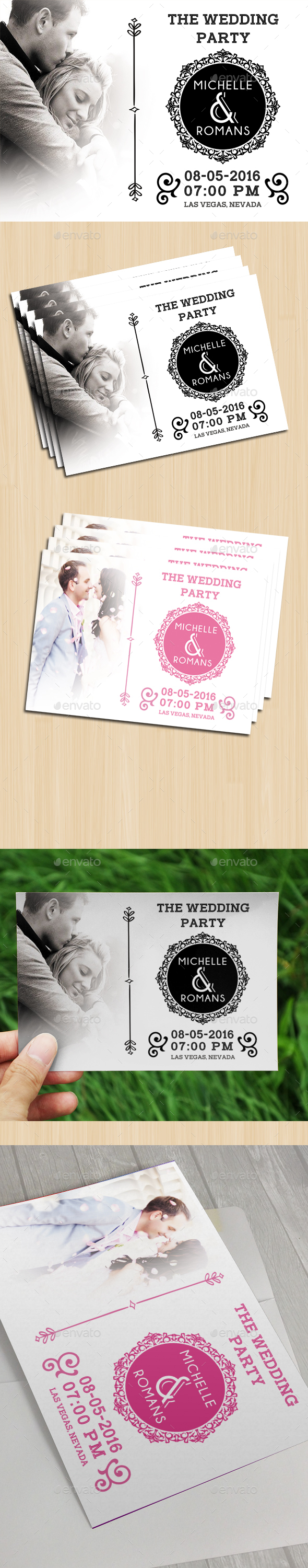 Modern Wedding Card IV - Cards & Invites Print Templates