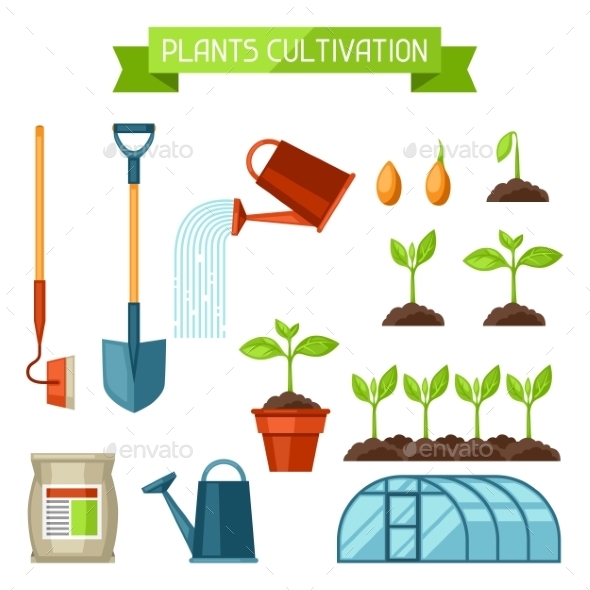 Set Of Agriculture Objects. - Industries Business