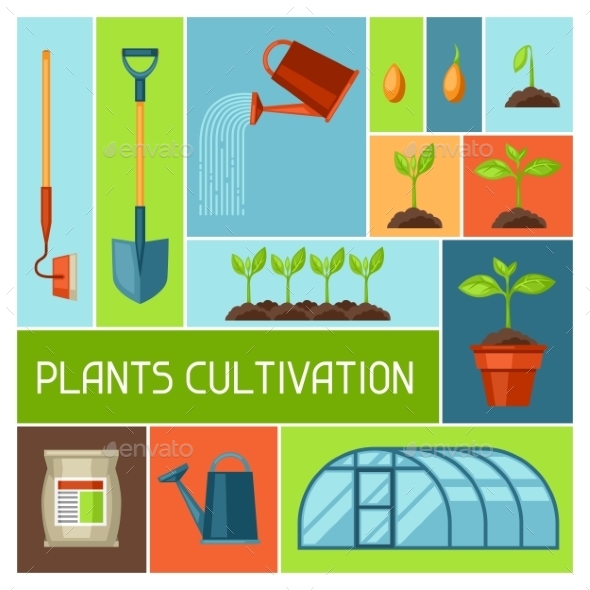 Background With Agriculture Objects. - Industries Business