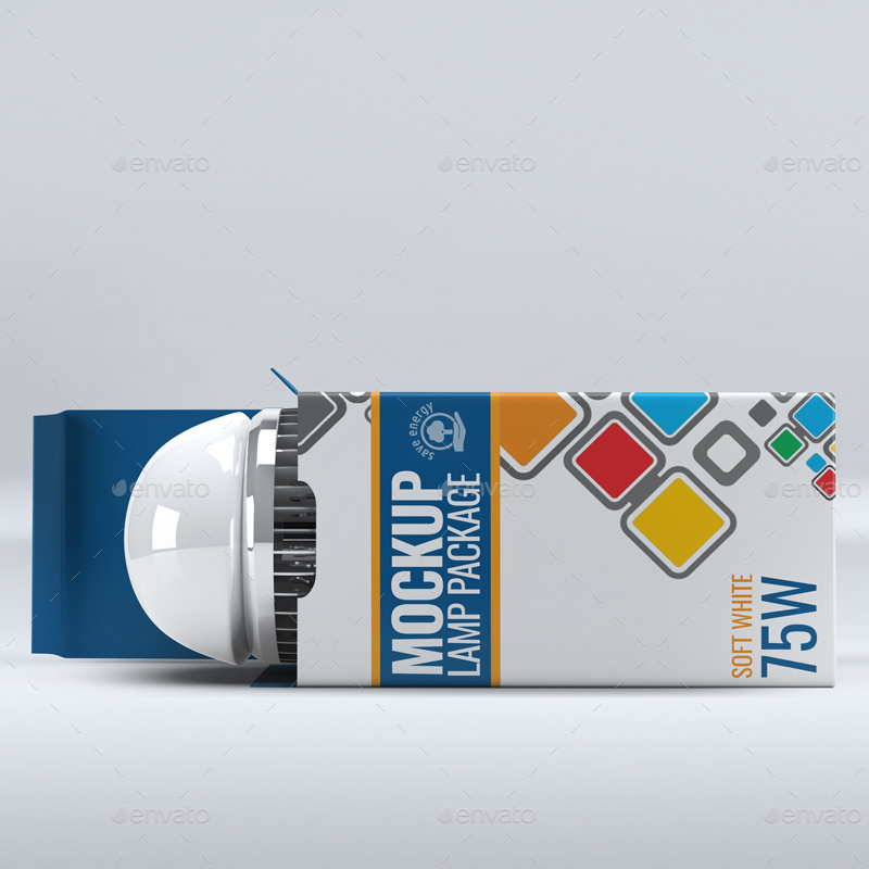 Led Lamp Package Box Mock-Up by L5Design | GraphicRiver