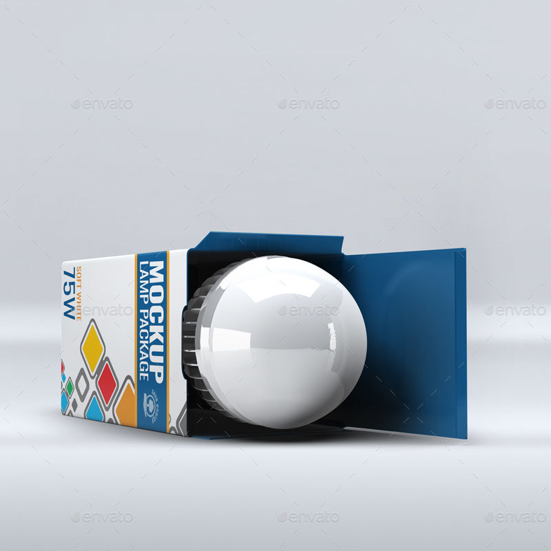 Led Lamp Package Box Mock-Up by L5Design | GraphicRiver