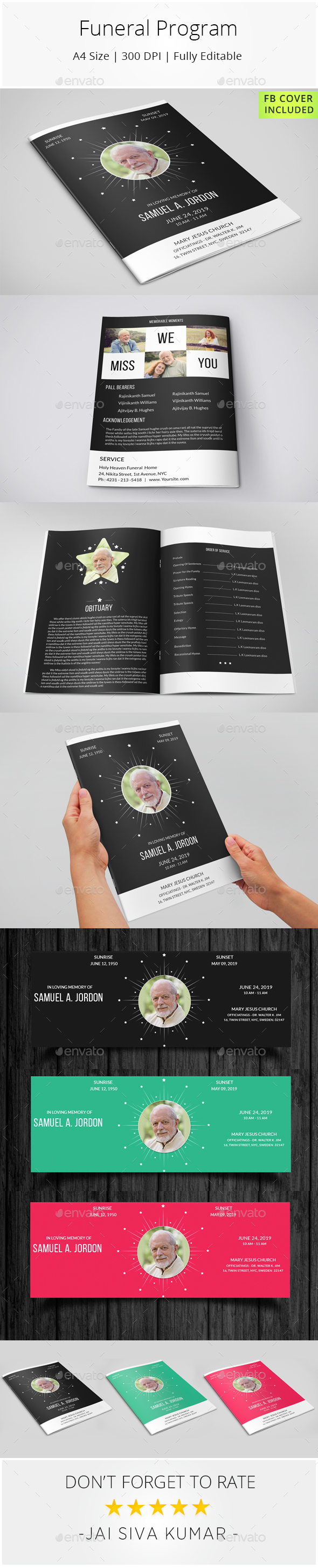 Funeral Program Template - Informational Brochures