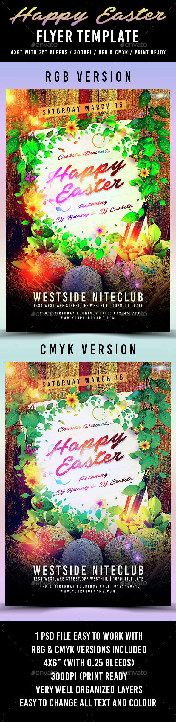 Happy Easter Flyer Template 2 - Holidays Events